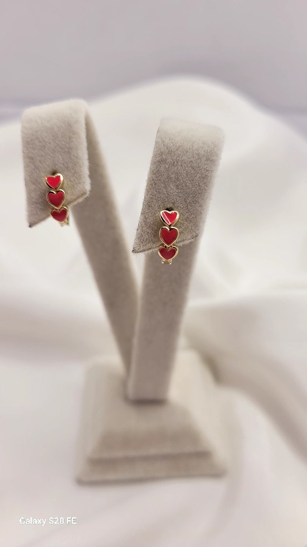 xuping kalpli kız çocuk küpesi - Görsel 2