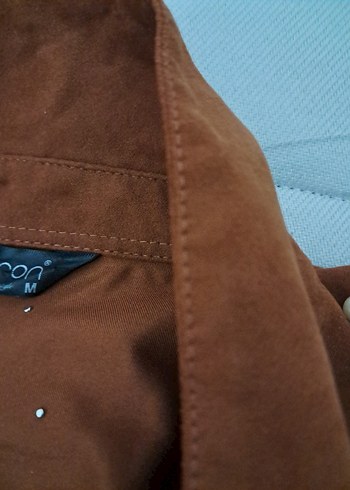 Zara Düğmeli Kahverengi Kadın Süet Gömlek