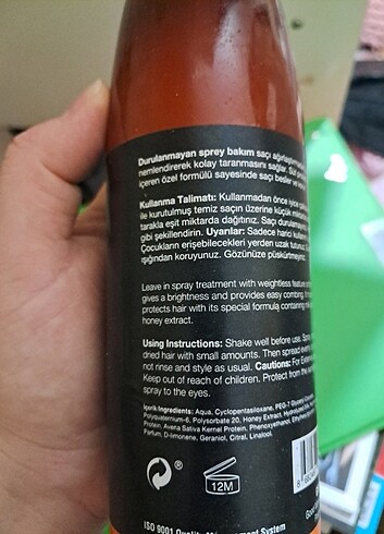 Beden Durulanmayan saç bakım spreyi