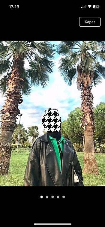 Oversize Deri ceket