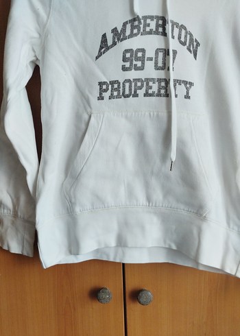 Diğer Kadın Beyaz Kapüşonlu Sweatshirt