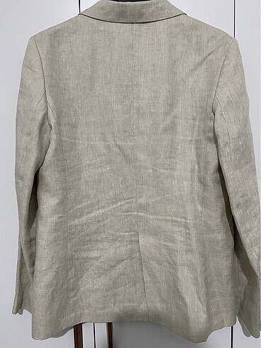 40 Beden ten rengi Renk Massimo Dutti keten blazer