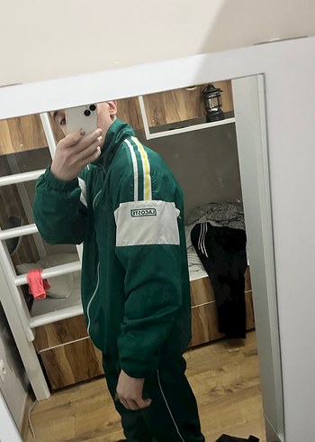 Fermuarlı Koyu Yeşil Eşofman Takımı - Görsel 2