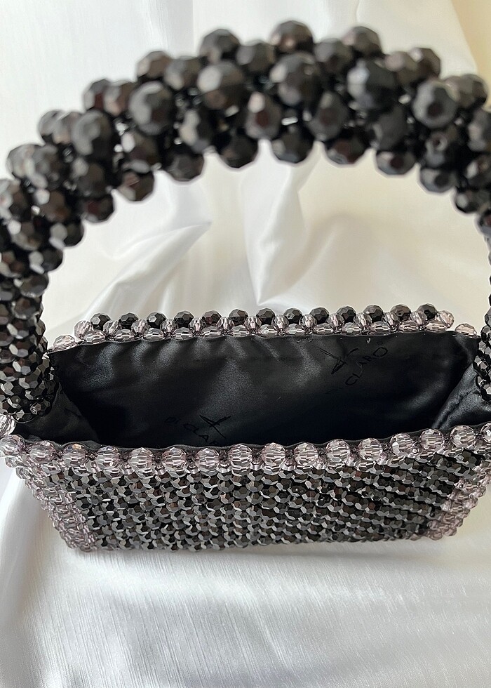 İki renkli boncuk abiye çanta - Görsel 2