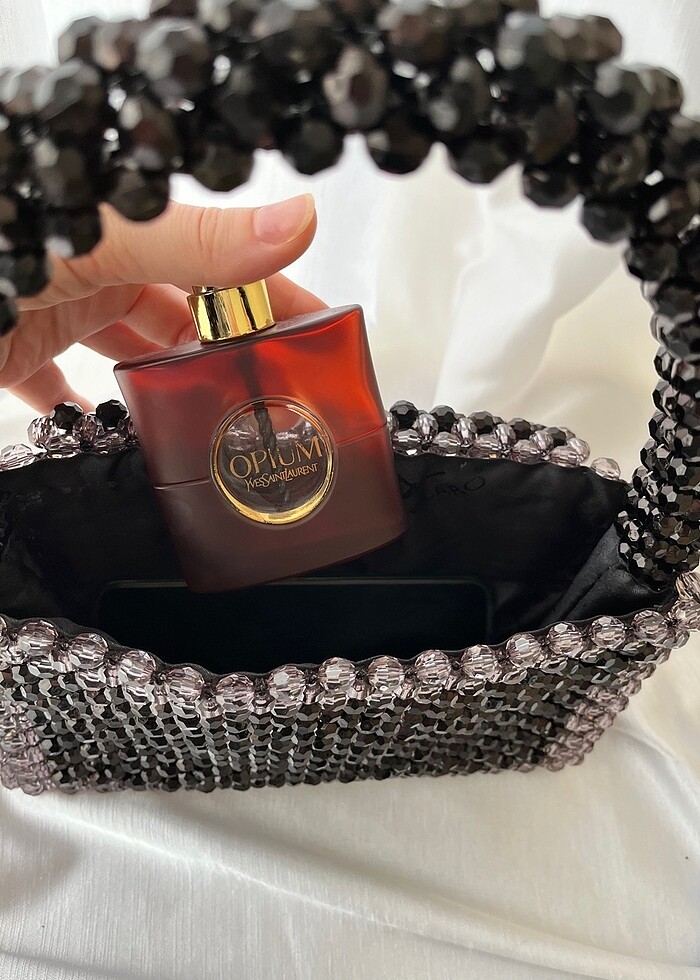 İki renkli boncuk abiye çanta - Görsel 5