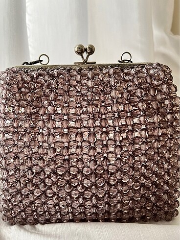 Gri elişi boncuk Çanta - Görsel 6