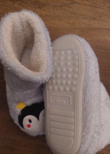 Kızlar için Penguen Nakışlı Sıcak Ev Terliği - Görsel 2