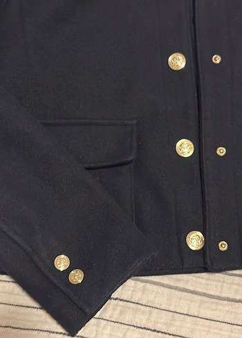 Zara Zara lacivert gold Düğmeli Ceket