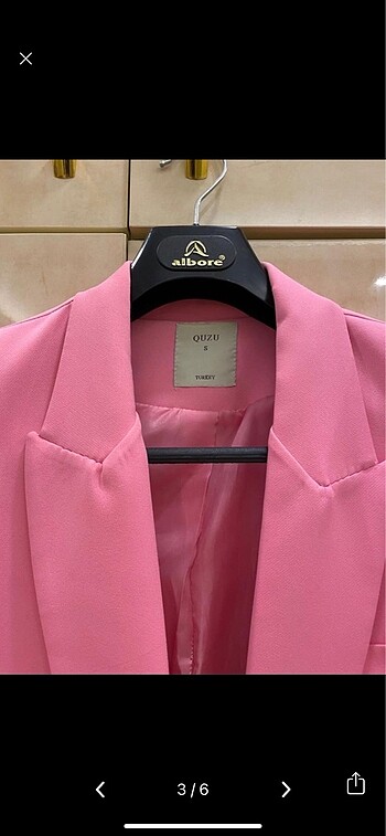s Beden pembe Renk Pembe blazer ceket
