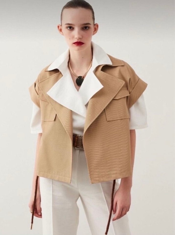 İpekyol Safari Kemerli Bej yelek Ceket - Görsel 2