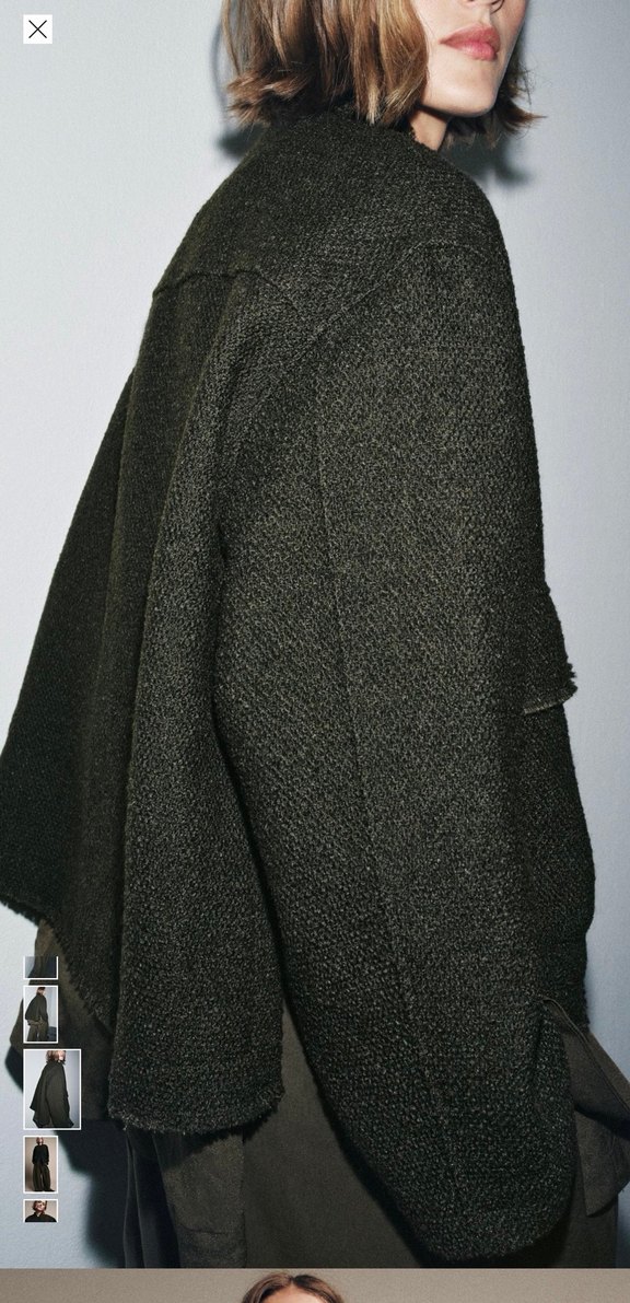 Zara zw collection yün karışımlı dokulu ceket - Görsel 4