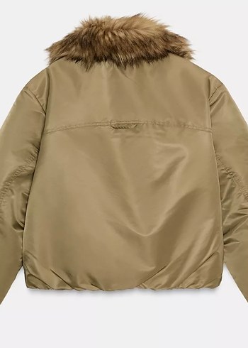 ZW collection Zara suni kurk yakalı bomber ceket - Görsel 8