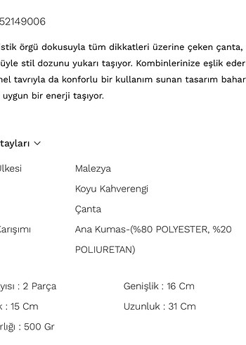İpekyol örgü dokulu kahverengi  Süet Kadın Çanta - Görsel 7