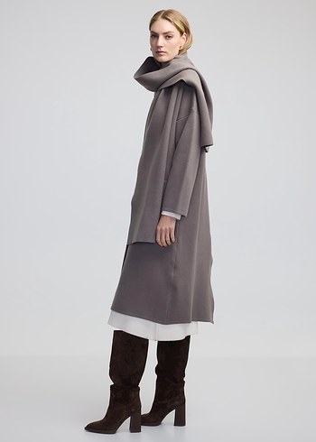 İpekyol atlı aksesuarlı triko kaban - Görsel 6