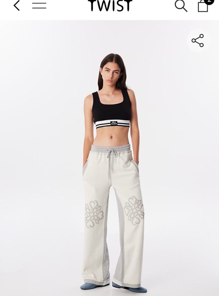 Twist nakış aplikeli loewe muadili eşofman altı - Görsel 2