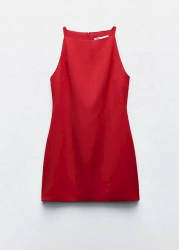 Zara kırmızı mini elbise - Görsel 3