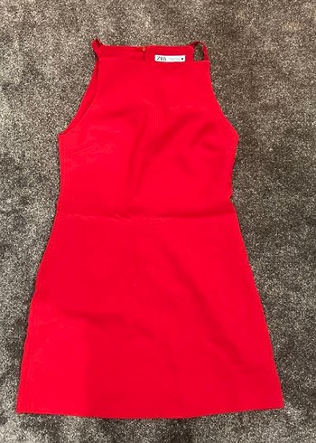 Zara kırmızı mini elbise - Görsel 4