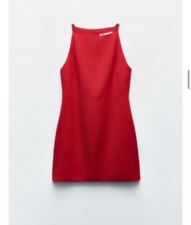 Zara kırmızı mini elbise - Görsel 3