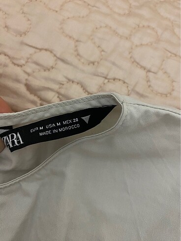 m Beden Zara drape detaylı bluz gömlek kumaşı gibi