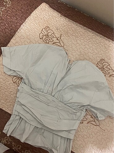 m Beden gri Renk Zara drape detaylı bluz gömlek kumaşı gibi