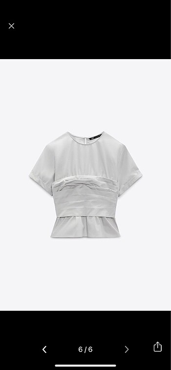 Zara drape detaylı bluz gömlek kumaşı gibi