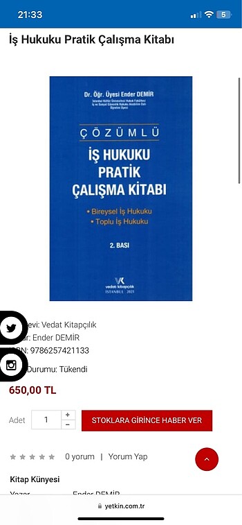 İş hukuku Ender demir pratik kitabı