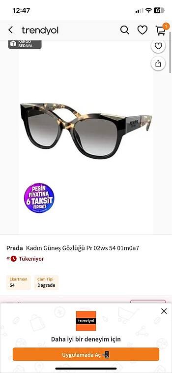 Beden Prada kadın güneş gözlüğü