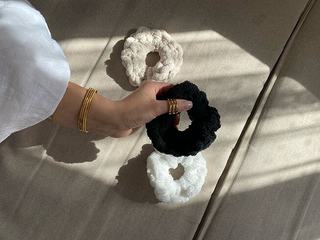 Üçlü Puffy Saç Tokası