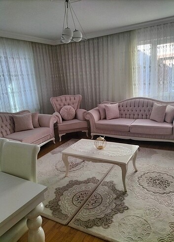  Beden pembe Renk Salon takımı orta sehpa