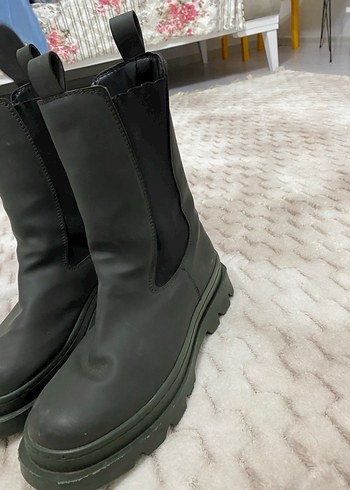 Kadın Yeşil Platform Lastikli Bot - Görsel 3