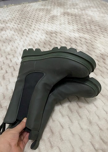 Kadın Yeşil Platform Lastikli Bot - Görsel 6