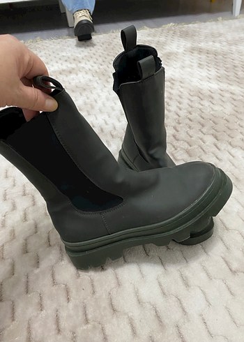 Kadın Yeşil Platform Lastikli Bot - Görsel 7