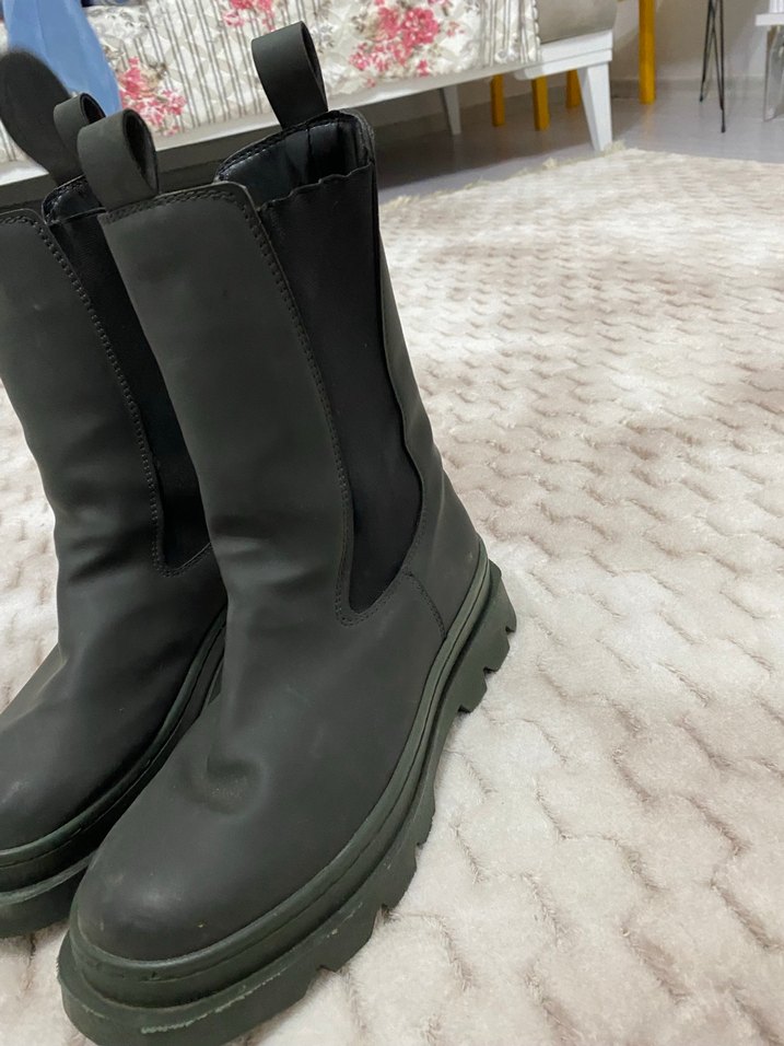 Kadın Yeşil Platform Lastikli Bot - Görsel 3