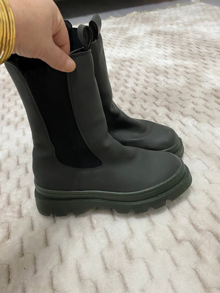 Kadın Yeşil Platform Lastikli Bot - Görsel 4