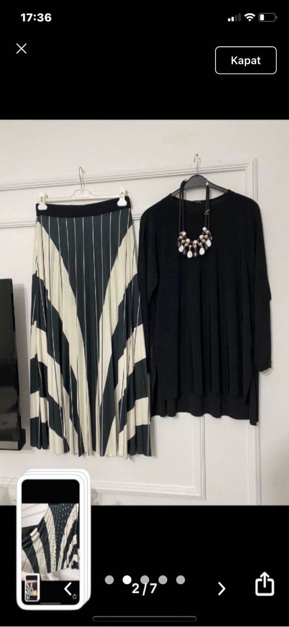 Etekli takım 1 beden 2 beden şeklinde - Görsel 2