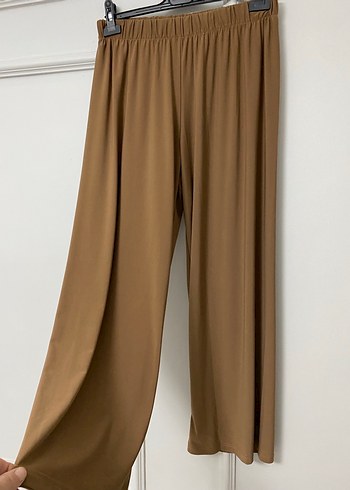 Bej Pilili Kadın Uzun Kumaş Pantolon - Görsel 2