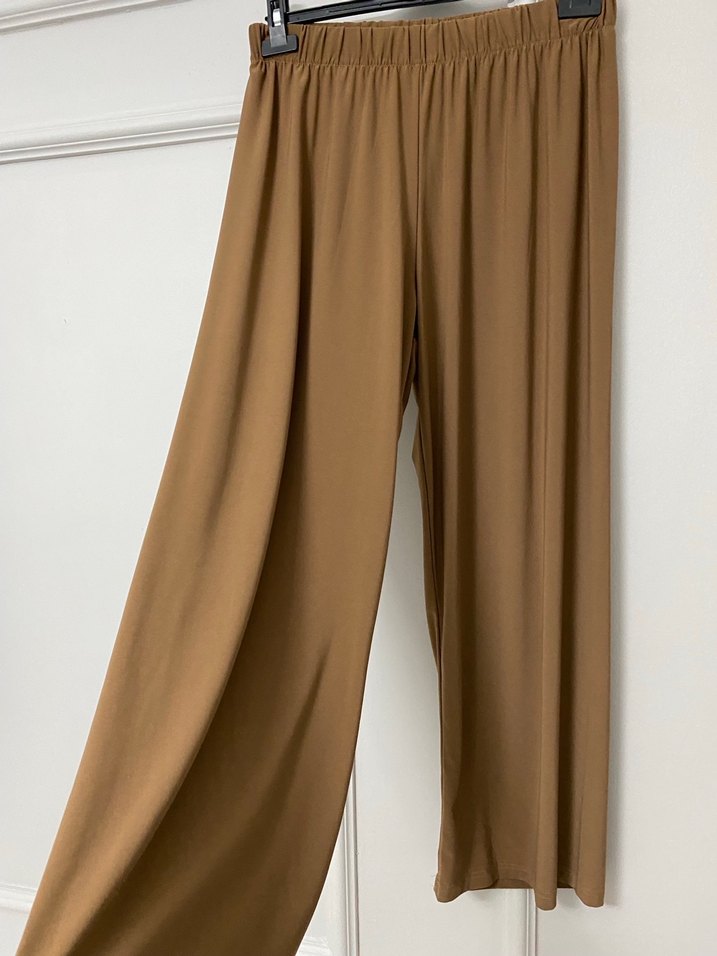 Bej Pilili Kadın Uzun Kumaş Pantolon - Görsel 4