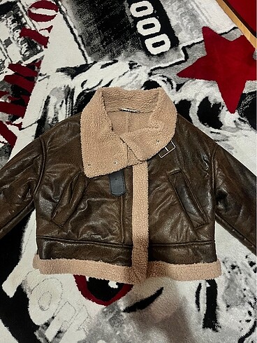 s Beden kahverengi Renk biker ceket