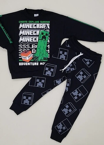 Zara MINECRAFT baskı erkek çocuk eşofman takımı