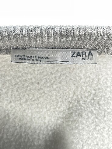 s Beden gri Renk Zara Sweatshirt %70 İndirimli.