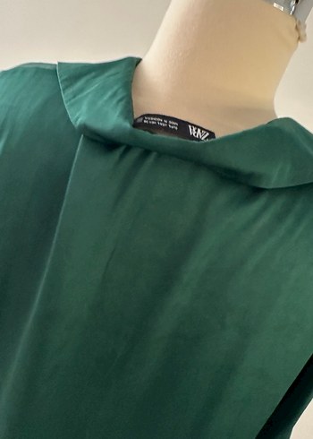 Düğmeli Yeşil Uzun Kadın Tunik - Görsel 11