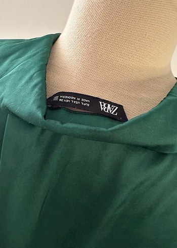 Düğmeli Yeşil Uzun Kadın Tunik - Görsel 4