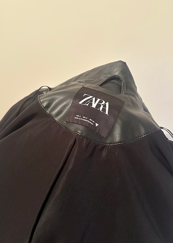 Kadın Siyah Deri Biker Ceket - Görsel 8