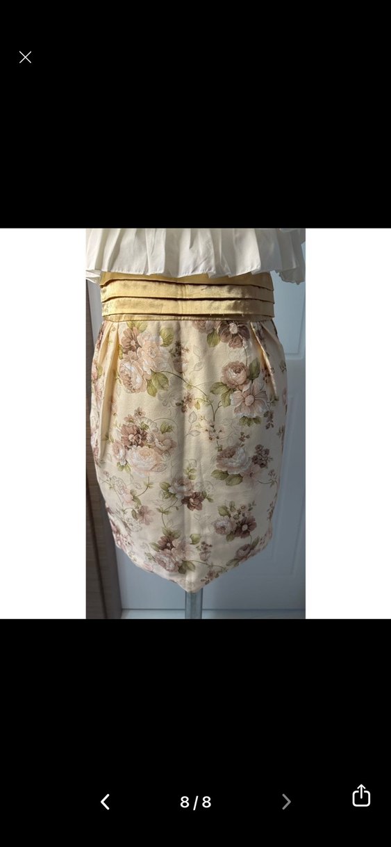 Çiçek Desenli Mini Hamile Etek - Görsel 4