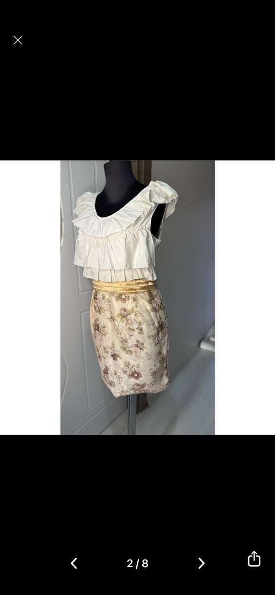 Çiçek Desenli Mini Hamile Etek - Görsel 3