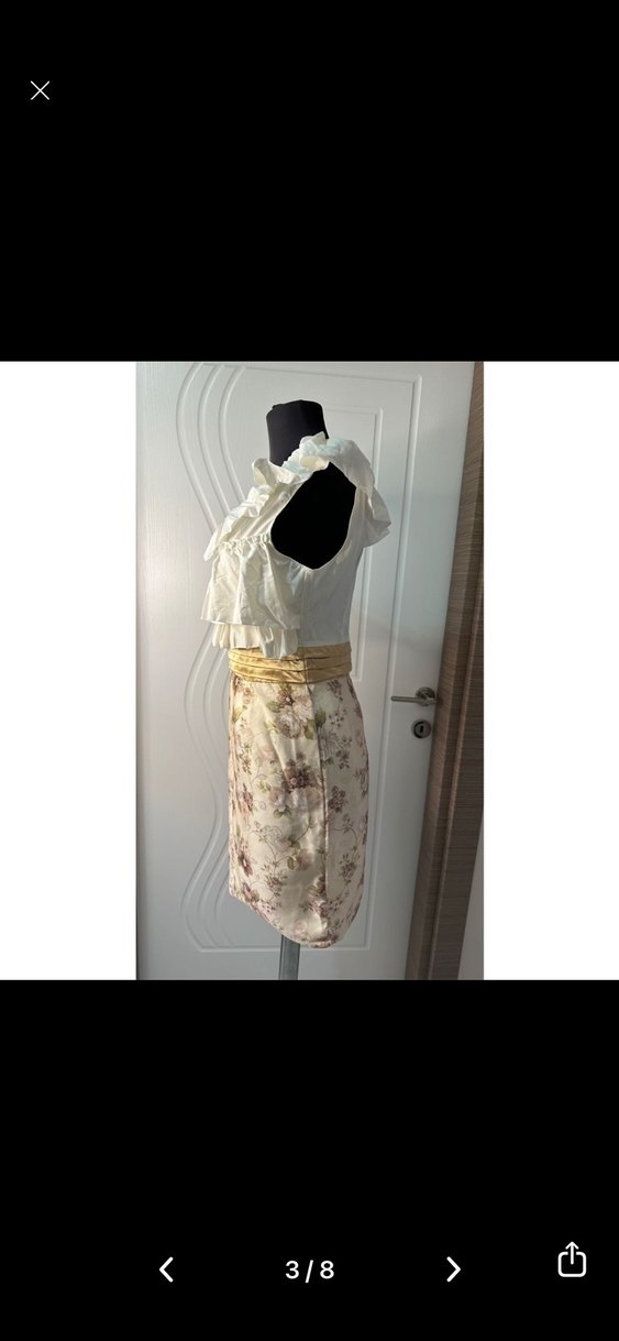 Çiçek Desenli Mini Hamile Etek - Görsel 2