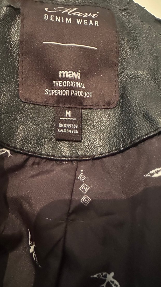 Siyah Deri Biker Ceket Kadın - Görsel 4