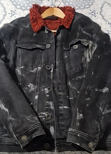 Erkek içi kürklü S beden kot ceket  - Görsel 6