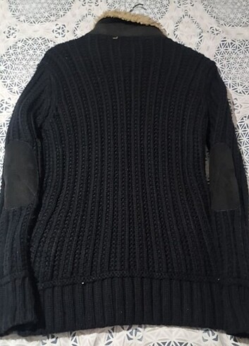 Erkek örgü hırka Siyah S beden - Görsel 5