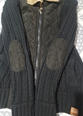 Erkek örgü hırka Siyah S beden - Görsel 9